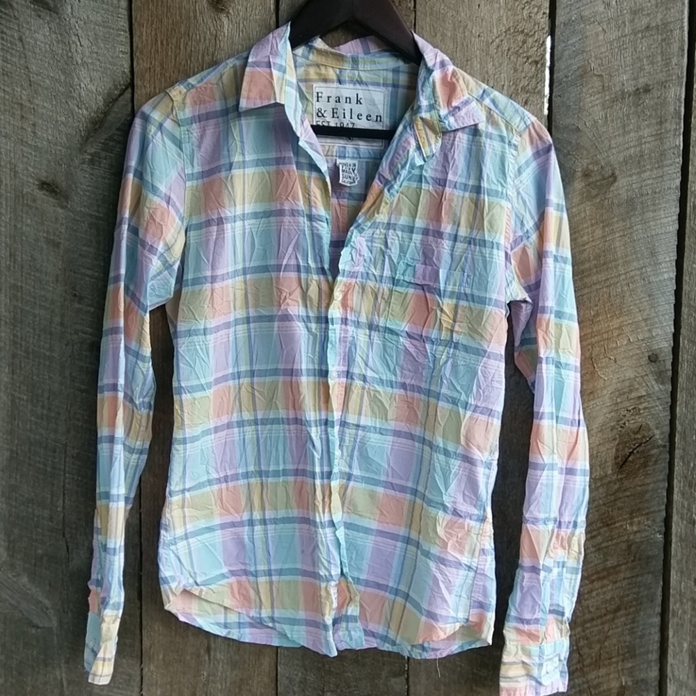 Frank & Eileen Crinkle Cotton Barry Shirt S